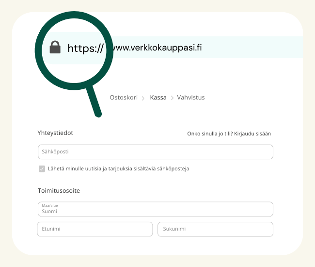 Turvallinen maksaminen verkkokaupassa