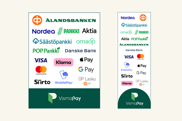 Visma Pay maksutapabannerit