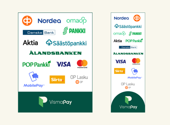Visma Pay maksutapabannerit