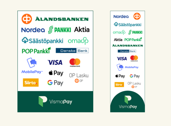 Visma Pay maksutapabannerit